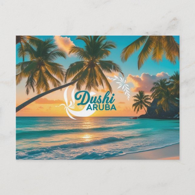 Postkarte Dushi aruba (Vorderseite)