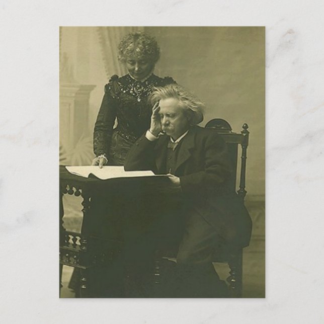 Postkarte Edvard Grieg & Nina Hagerup Circa 1900 (Vorderseite)