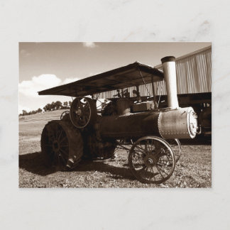 Postkarte ~ Ein antiker Traktor an einem Sommertag