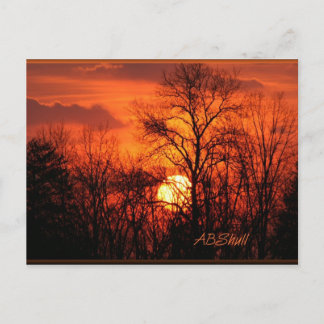 Postkarte eines WV-Sonnenuntergangs