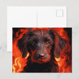 Postkarte Entzündete Blume