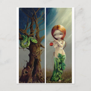 Postkarte "Eve and the Tree of Knowledge"
