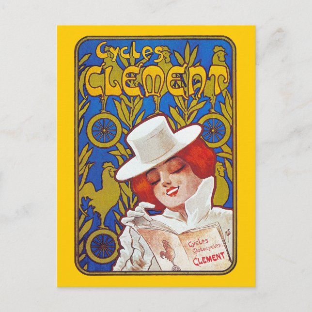 Postkarte: Fahrradwerbung Art - Fahrradzuordnung Postkarte (Vorderseite)