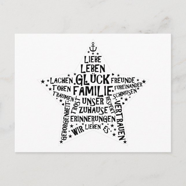 Postkarte "FAMILIENSTERN" (Vorderseite)