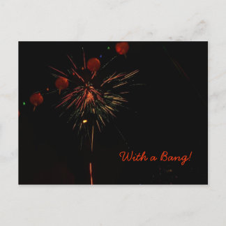 Postkarte - Feuerwerkskörper und Signalleuchten