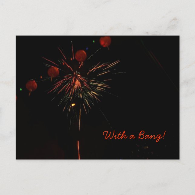 Postkarte - Feuerwerkskörper und Signalleuchten (Vorderseite)