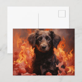 Postkarte Flammenblume