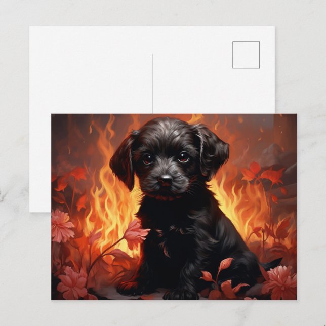 Postkarte Floral (Vorne/Hinten)