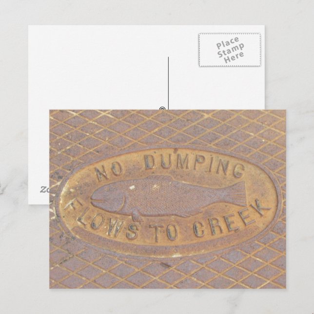Postkarte - Flüsse nach Creek (Vorne/Hinten)