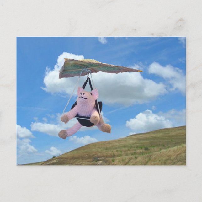 Postkarte - Flying Pig nicht unmöglich (Vorderseite)
