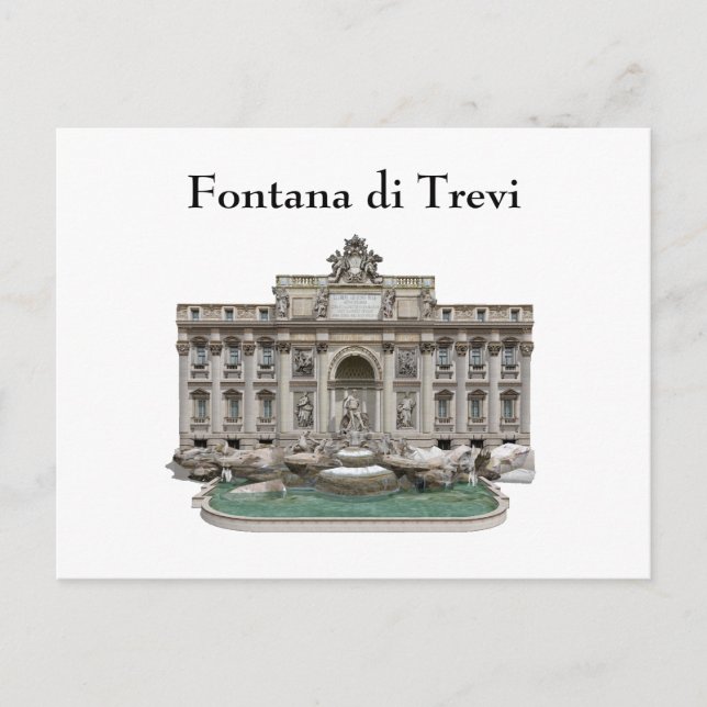 Postkarte: Fontana di Trevi: Trevi-Brunnen Postkarte (Vorderseite)
