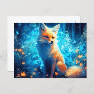Postkarte Fox Blaulicht