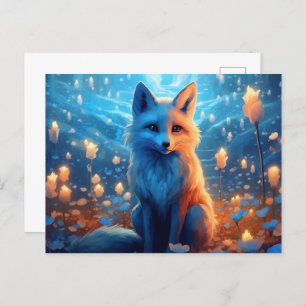 Postkarte Fox Blaulicht