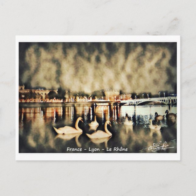 Postkarte Frankreich - Lyon - Le Rhône (Vorderseite)