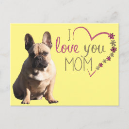 Postkarte französische Bulldogge Muttertag