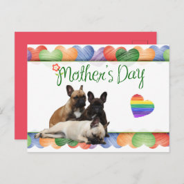 Postkarte französische Bulldogge Muttertag