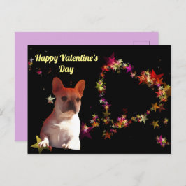 Postkarte französische Bulldogge Valentine‘s Day