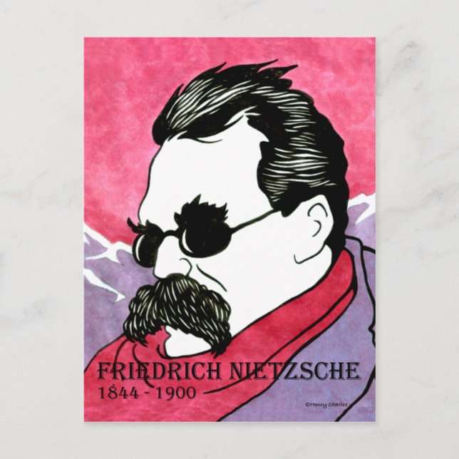 Postkarte "Friedrich Nietzsche" (Vorderseite)