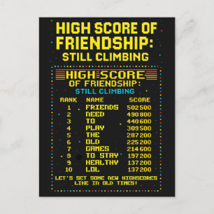 Postkarte „Friendship Highscore“