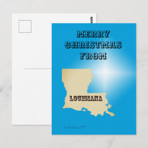 Postkarte - Frohe Weihnachten aus Louisiana