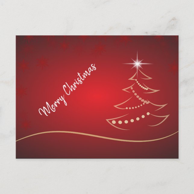 Postkarte. Frohe Weihnachten. Feiertagspostkarte (Vorderseite)