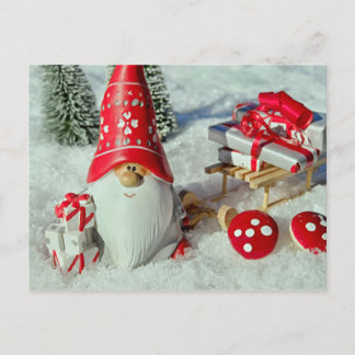 Postkarte. Frohe Weihnachten. Feiertagspostkarte