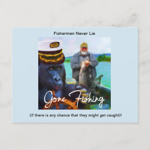 Postkarte "Funny Fishing"