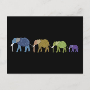 Postkarte für afrikanische Elefanten