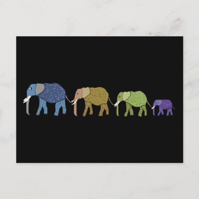 Postkarte für afrikanische Elefanten (Vorderseite)