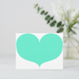 Postkarte für Aquamarines Herz