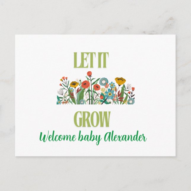 Postkarte für Babyankündigung (Vorderseite)