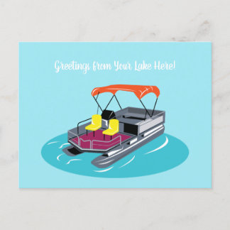 Postkarte für benutzerdefinierte Meldung Blue Pont