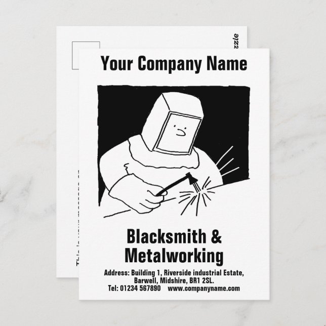 Postkarte für Blacksmith & Metalworking (Vorne/Hinten)