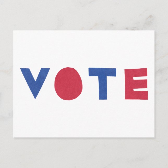 Postkarte für Blockbuchstaben (Vorderseite)