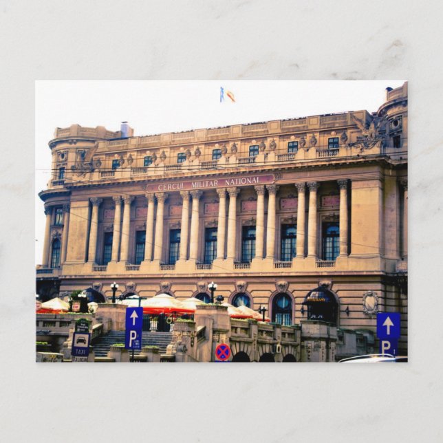 Postkarte für Bukarest-Gebäude (Vorderseite)