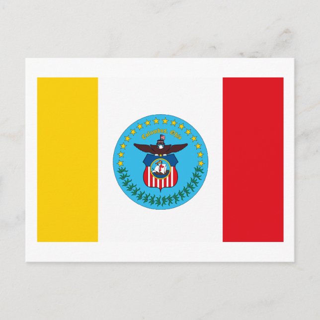 Postkarte für Columbus Ohio-Flagge (Vorderseite)