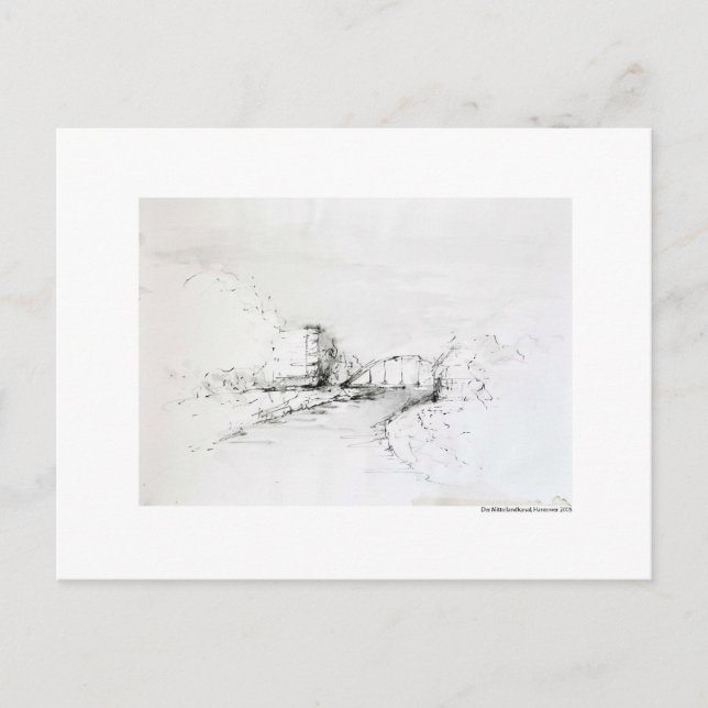 Postkarte für das Bleistift Hannover Landschaft (Vorderseite)