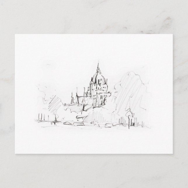Postkarte für das Bleistift Hannover Landschaft (Vorderseite)
