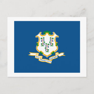 Postkarte für das Connecticut-Flag