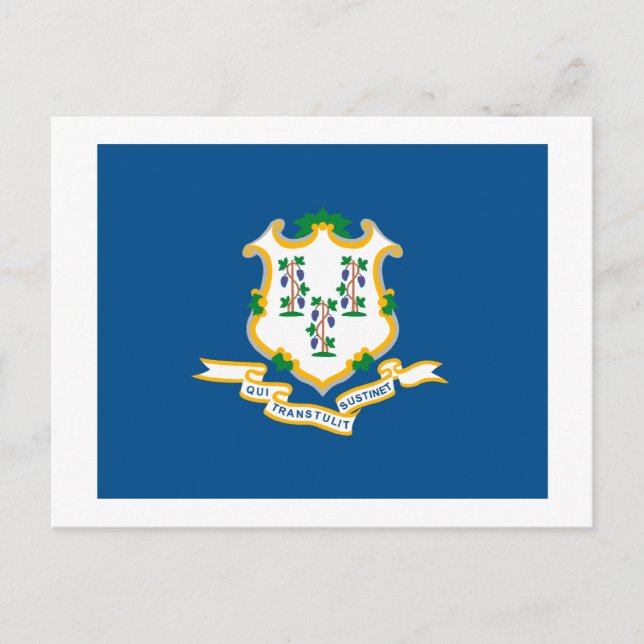 Postkarte für das Connecticut-Flag (Vorderseite)