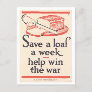 Postkarte für das gerettet Bread War Poster