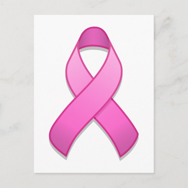 Postkarte für das Hot Pink Awareness Ribbon (Vorderseite)