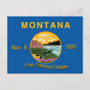 Postkarte für das Montana-Flag