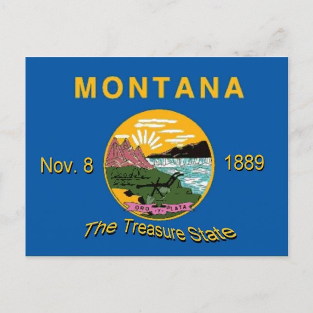Postkarte für das Montana-Flag (Vorderseite)