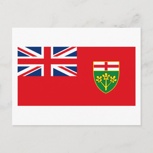 Postkarte für das Ontario-Flag (Vorderseite)