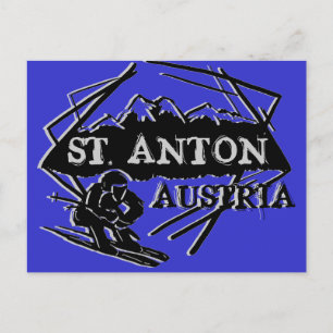 Postkarte für das Skilogo von Saint Anton Austria