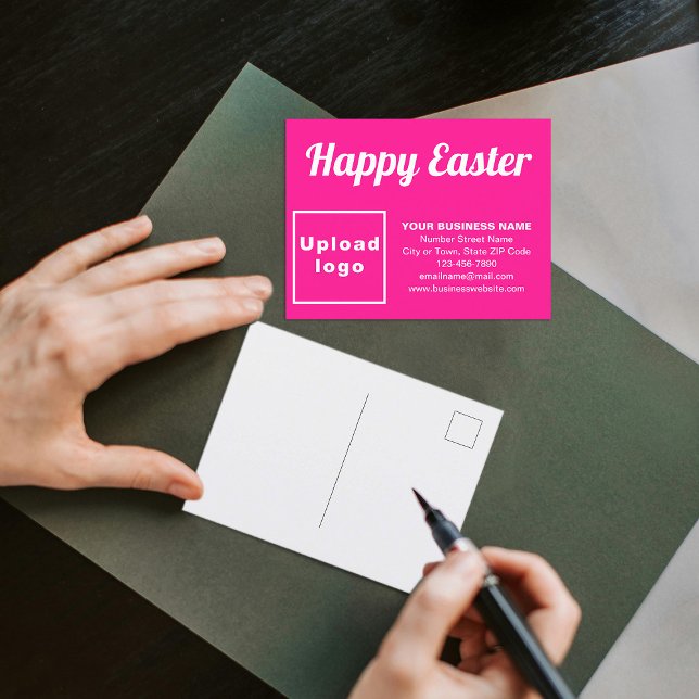Postkarte für den Business Oaster Pink (Business Easter pink holiday postcard)