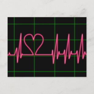 Postkarte für den Herzmonitor