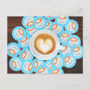 Postkarte für den Kaffee