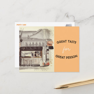 Postkarte für den Kaffeeshop